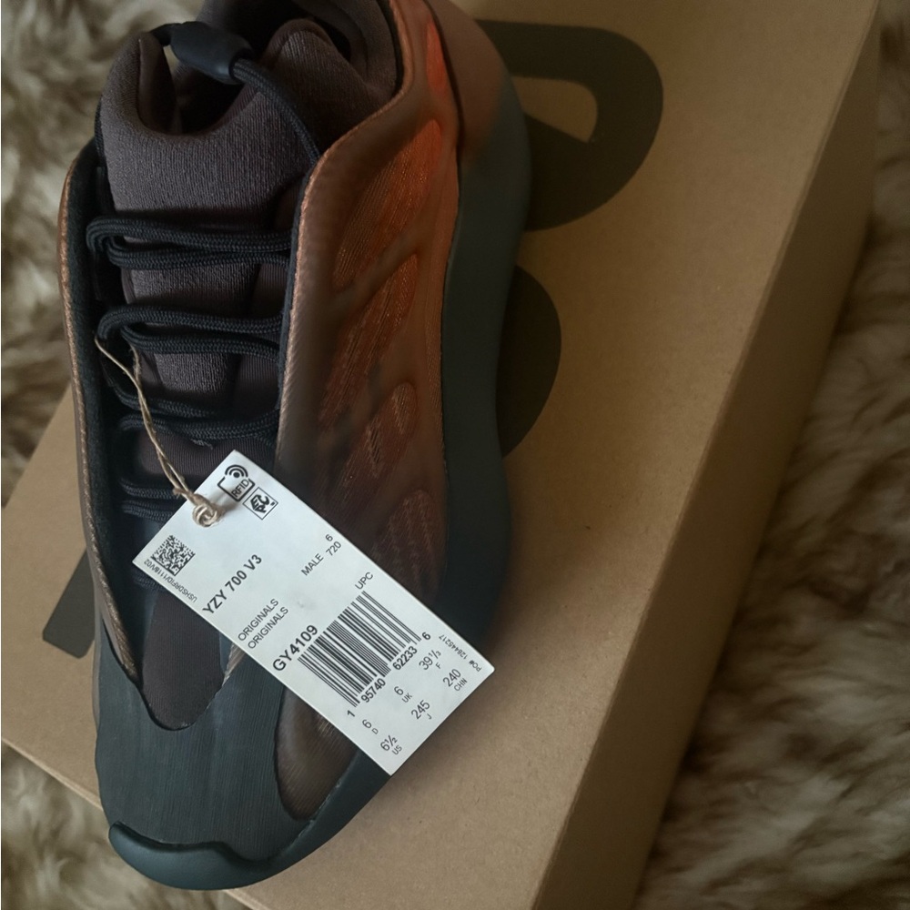 Yeezy V3 Copper Brown and Blue Sneakers
